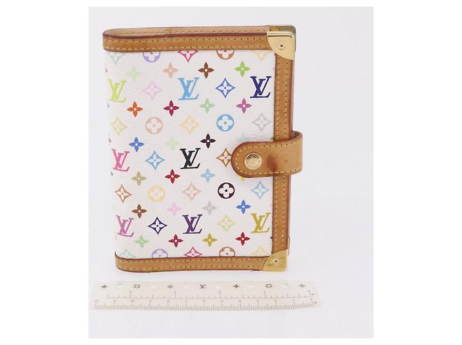 LOUIS VUITTON Copertina Agenda PM Multicolor R21074 LV Auth ar14291A Bianco - vista 12