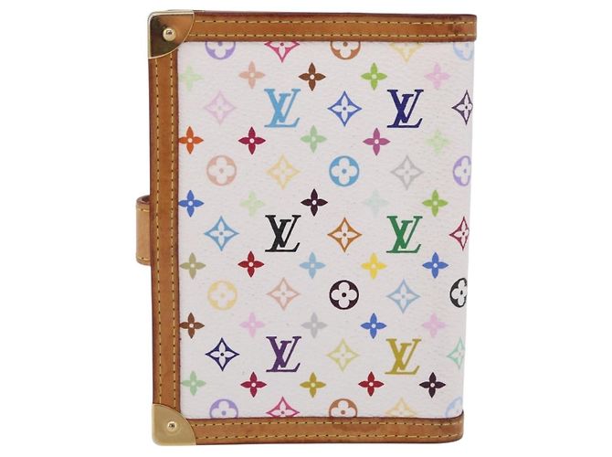 LOUIS VUITTON Copertina Agenda PM Multicolor R21074 LV Auth ar14291A Bianco - vista 3