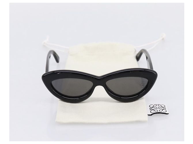 Lunettes de soleil LOEWE Plastic Black Gold Auth 206150V Noir Doré - vue 12