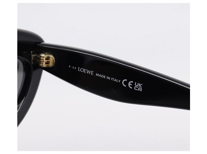 Lunettes de soleil LOEWE Plastic Black Gold Auth 206150V Noir Doré - vue 14