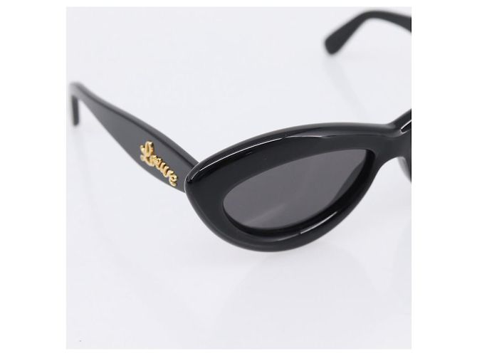 Lunettes de soleil LOEWE Plastic Black Gold Auth 206150V Noir Doré - vue 7