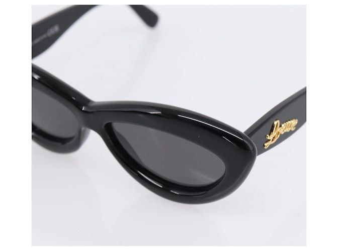Lunettes de soleil LOEWE Plastic Black Gold Auth 206150V Noir Doré - vue 8