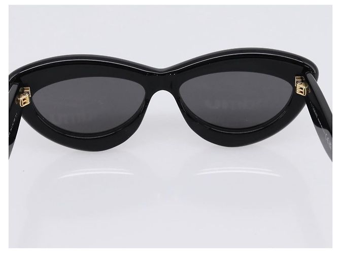 Lunettes de soleil LOEWE Plastic Black Gold Auth 206150V Noir Doré - vue 9