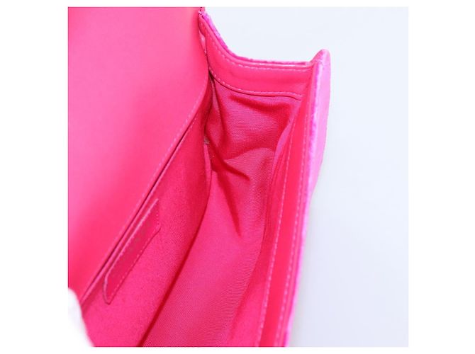 Borsa a tracolla con catena CHANEL Matelasse Boy Chanel Velluto Rosa Argento CC Auth 206259M - vista 18