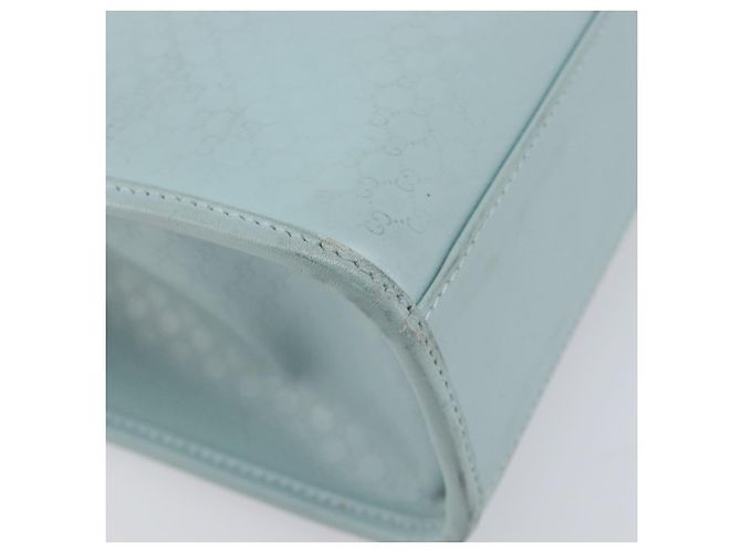 Borsa GUCCI Micro Guccissima Jackie PVC Pelle Azzurro 002 1065 Auth ep16106 D'oro Blu chiaro - vista 13
