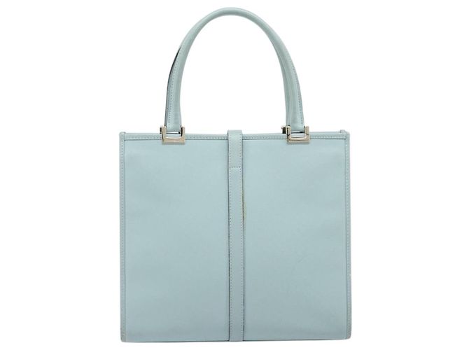 Borsa GUCCI Micro Guccissima Jackie PVC Pelle Azzurro 002 1065 Auth ep16106 D'oro Blu chiaro - vista 3