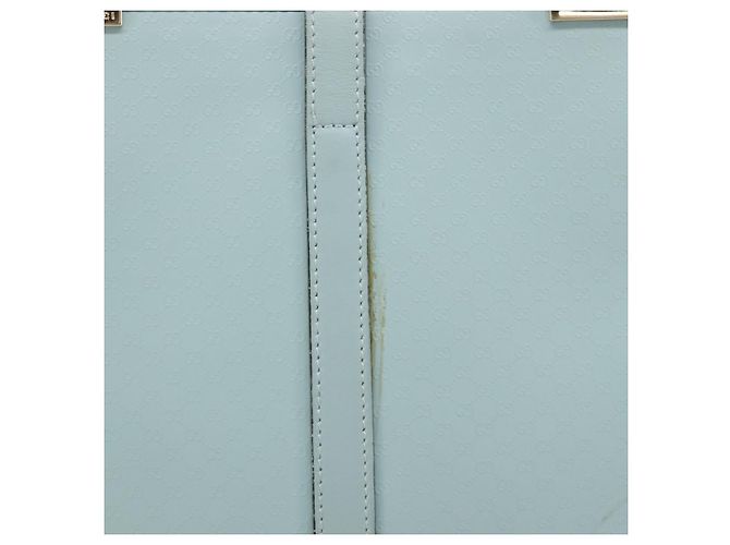 Borsa GUCCI Micro Guccissima Jackie PVC Pelle Azzurro 002 1065 Auth ep16106 D'oro Blu chiaro - vista 4