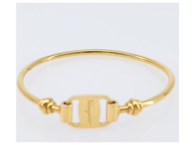 Bracciale Salvatore Ferragamo Vala Metallo Tono Oro Auth 206151V - vista 11