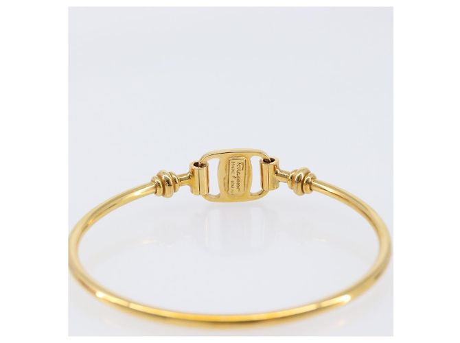 Bracciale Salvatore Ferragamo Vala Metallo Tono Oro Auth 206151V - vista 8