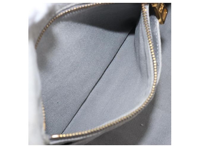 PRADA Canapa MM Handtasche Canvas Hellblau Goldfarben Auth bs37121 - Ansicht 28