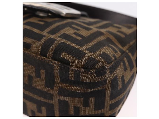 Borsa a tracolla FENDI Zucca Canvas Marrone Argento Auth yk20957SAV - vista 16