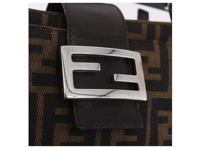 Borsa a tracolla FENDI Zucca Canvas Marrone Argento Auth yk20957SAV - vista 20