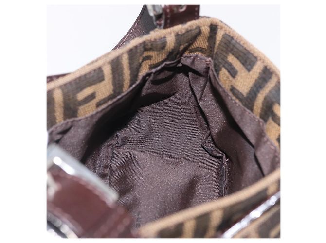 Borsa a tracolla FENDI Zucca Canvas Marrone Argento Auth yk20957SAV - vista 24