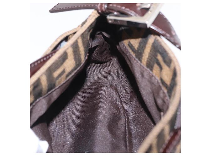 Borsa a tracolla FENDI Zucca Canvas Marrone Argento Auth yk20957SAV - vista 25