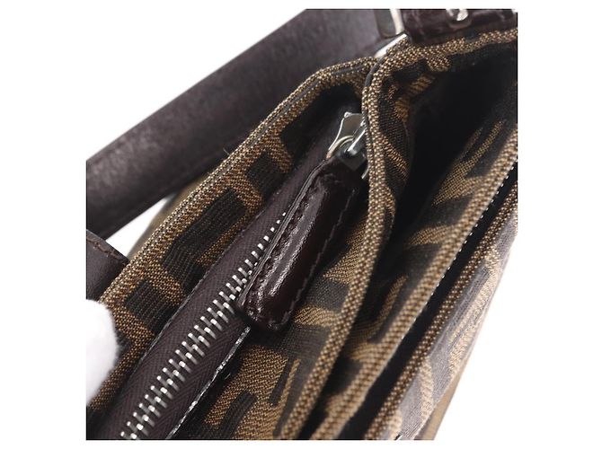 Borsa a tracolla FENDI Zucca Canvas Marrone Argento Auth yk20957SAV - vista 28
