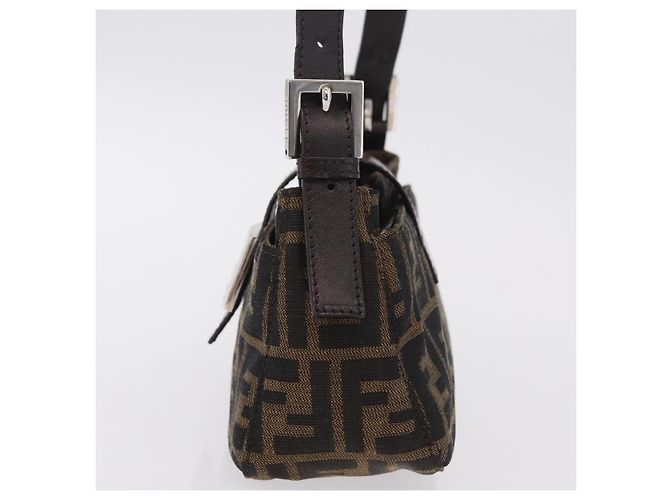 Borsa a tracolla FENDI Zucca Canvas Marrone Argento Auth yk20957SAV - vista 3