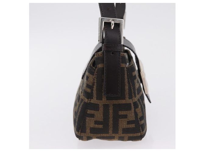 Borsa a tracolla FENDI Zucca Canvas Marrone Argento Auth yk20957SAV - vista 4