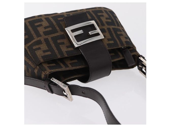 Borsa a tracolla FENDI Zucca Canvas Marrone Argento Auth yk20957SAV - vista 6