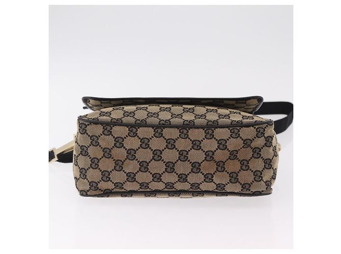 Borsa a tracolla GUCCI GG Canvas Beige Gold 019 0375 Auth ka6364 D'oro - vista 11