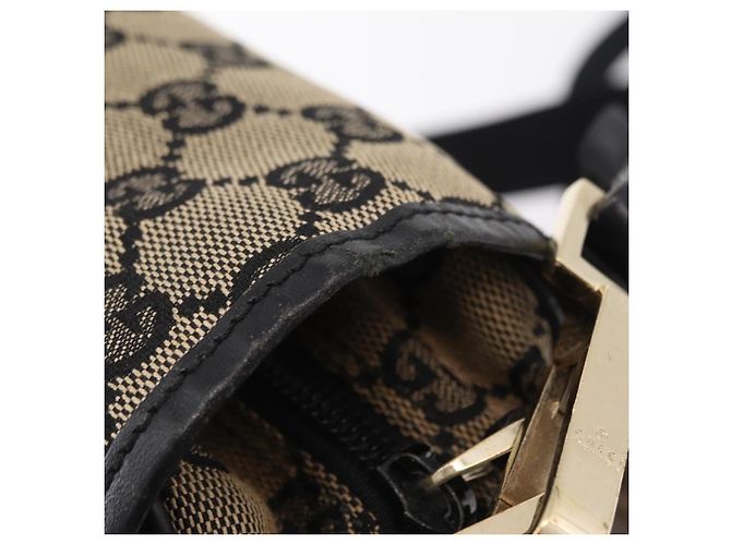 Borsa a tracolla GUCCI GG Canvas Beige Gold 019 0375 Auth ka6364 D'oro - vista 16