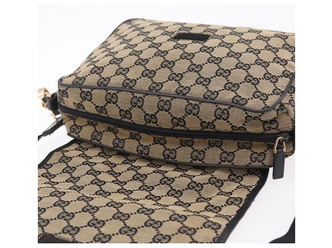 Borsa a tracolla GUCCI GG Canvas Beige Gold 019 0375 Auth ka6364 D'oro - vista 18