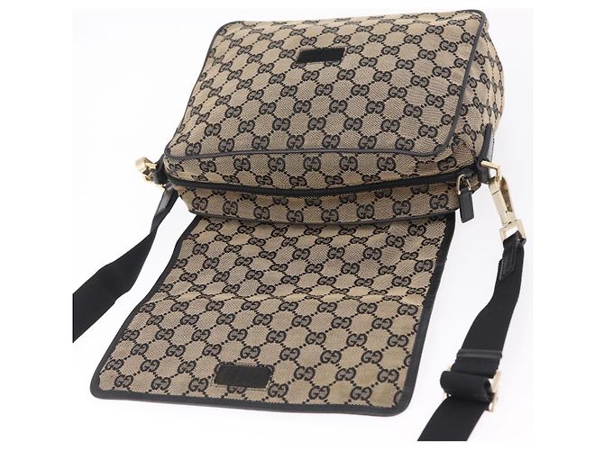 Borsa a tracolla GUCCI GG Canvas Beige Gold 019 0375 Auth ka6364 D'oro - vista 19