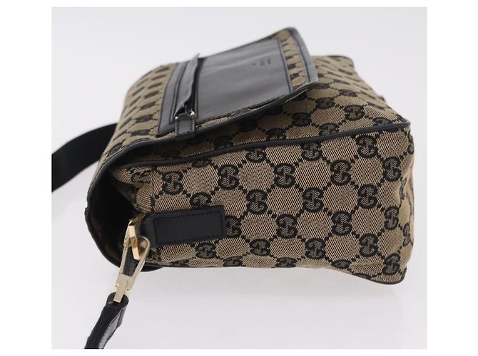 Borsa a tracolla GUCCI GG Canvas Beige Gold 019 0375 Auth ka6364 D'oro - vista 5
