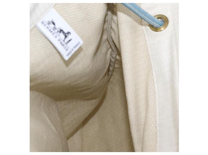 Hermès HERMES Sac Aline Shoulder Bag Canvas Beige Auth 204926A Bege - vista 19