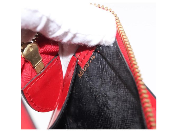 LOUIS VUITTON Epi Sac Triangle Hand Bag Red M52097 LV Auth 206372 Rosso - vista 12