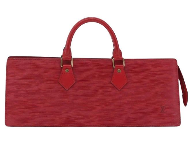 LOUIS VUITTON Epi Sac Triangle Hand Bag Red M52097 LV Auth 206372 Rosso - vista 13