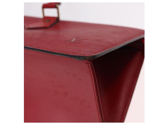 LOUIS VUITTON Epi Sac Triangle Hand Bag Red M52097 LV Auth 206372 Rosso - vista 19