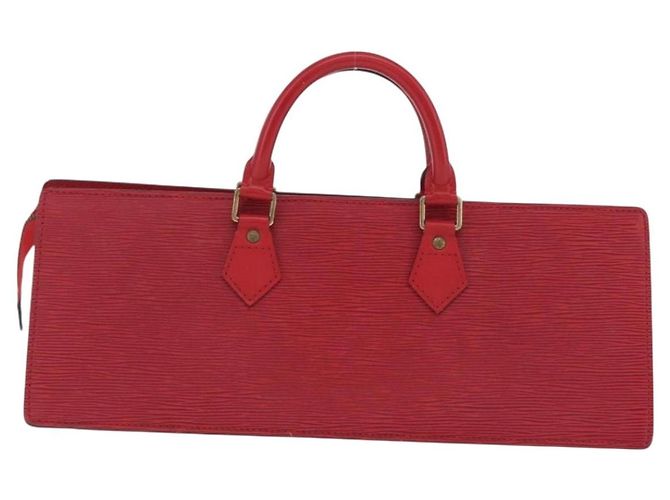 LOUIS VUITTON Epi Sac Triangle Hand Bag Red M52097 LV Auth 206372 Rosso - vista 2