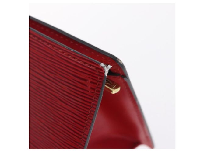 LOUIS VUITTON Epi Sac Triangle Hand Bag Red M52097 LV Auth 206372 Rosso - vista 22