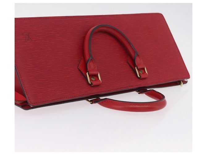 LOUIS VUITTON Epi Sac Triangle Hand Bag Red M52097 LV Auth 206372 Rosso - vista 6
