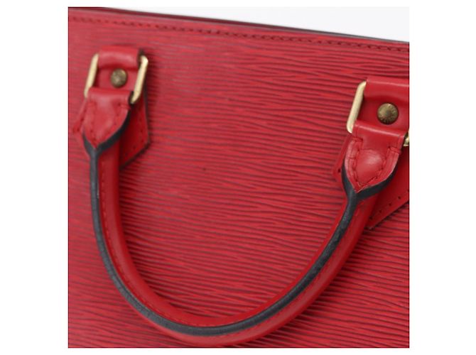 LOUIS VUITTON Epi Sac Triangle Hand Bag Red M52097 LV Auth 206372 Rosso - vista 8