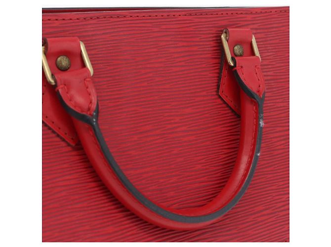 LOUIS VUITTON Epi Sac Triangle Hand Bag Red M52097 LV Auth 206372 Rosso - vista 9