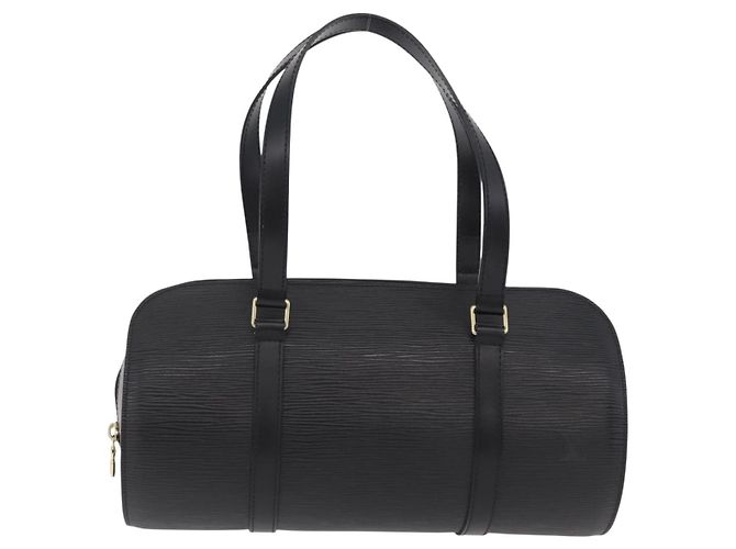 Borsa a mano LOUIS VUITTON Epi Soufflot Black M52222 LV Auth am12523V Nero - vista 13