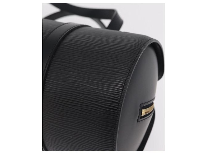 Borsa a mano LOUIS VUITTON Epi Soufflot Black M52222 LV Auth am12523V Nero - vista 15