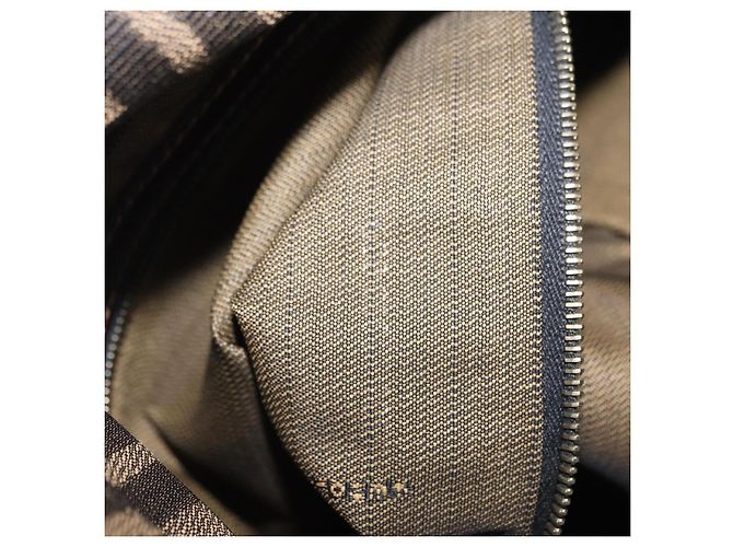 Borsa a Tracolla FENDI Zucca Canvas Mamma Baguette Nero e Marrone Auth LN208V - vista 11