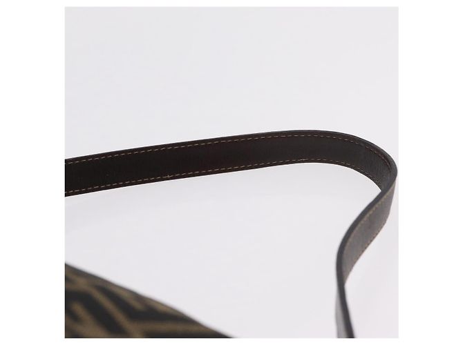 Borsa a Tracolla FENDI Zucca Canvas Mamma Baguette Nero e Marrone Auth LN208V - vista 14