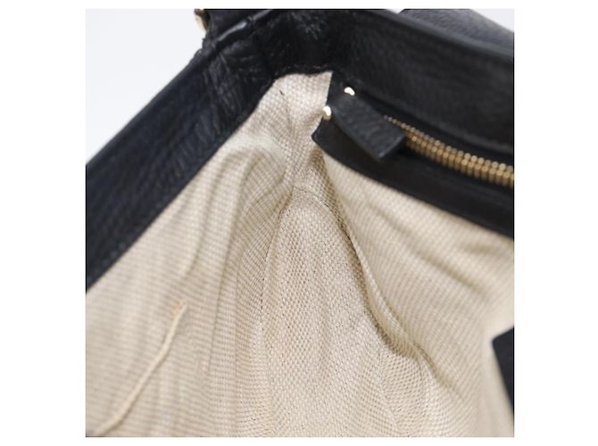 Borsa a tracolla GUCCI Soho Chain in pelle nera e oro 336752 Auth 205989M Nero D'oro - vista 22
