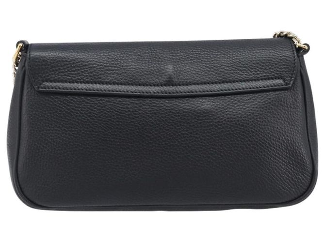 Borsa a tracolla GUCCI Soho Chain in pelle nera e oro 336752 Auth 205989M Nero D'oro - vista 3