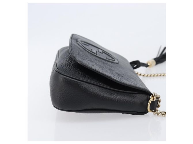 Borsa a tracolla GUCCI Soho Chain in pelle nera e oro 336752 Auth 205989M Nero D'oro - vista 4