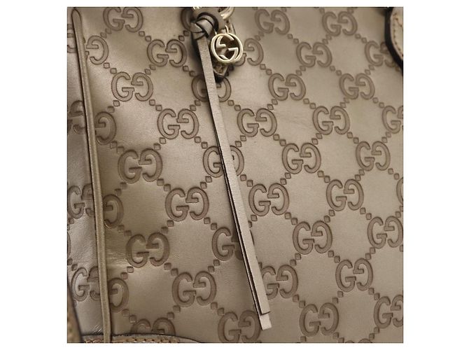 Borsa GUCCI GG Canvas Guccissima 2 vie Oro 353121 Auth ka6419 D'oro - vista 19