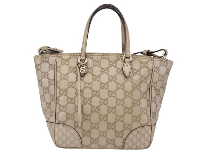 Borsa GUCCI GG Canvas Guccissima 2 vie Oro 353121 Auth ka6419 D'oro - vista 2