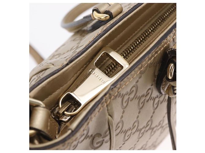 Borsa GUCCI GG Canvas Guccissima 2 vie Oro 353121 Auth ka6419 D'oro - vista 20
