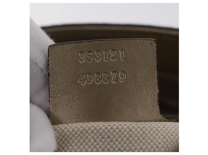 Borsa GUCCI GG Canvas Guccissima 2 vie Oro 353121 Auth ka6419 D'oro - vista 27