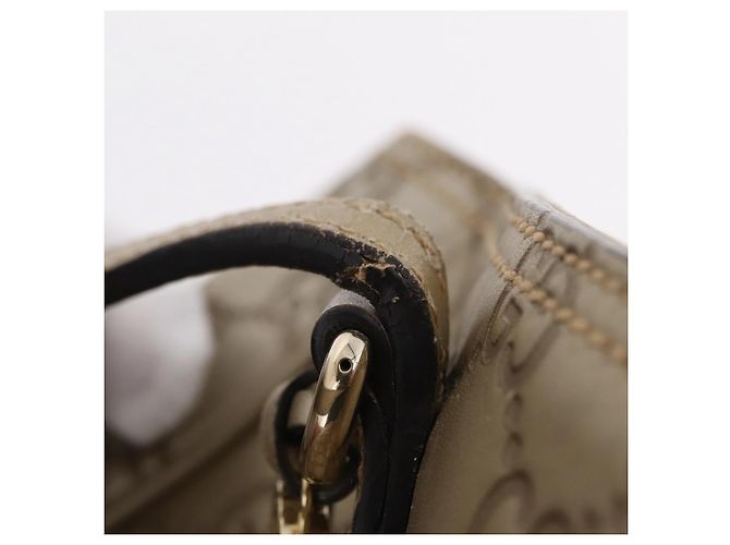 Borsa GUCCI GG Canvas Guccissima 2 vie Oro 353121 Auth ka6419 D'oro - vista 28