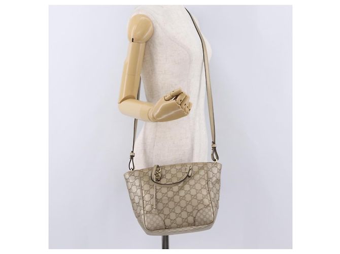 Borsa GUCCI GG Canvas Guccissima 2 vie Oro 353121 Auth ka6419 D'oro - vista 29
