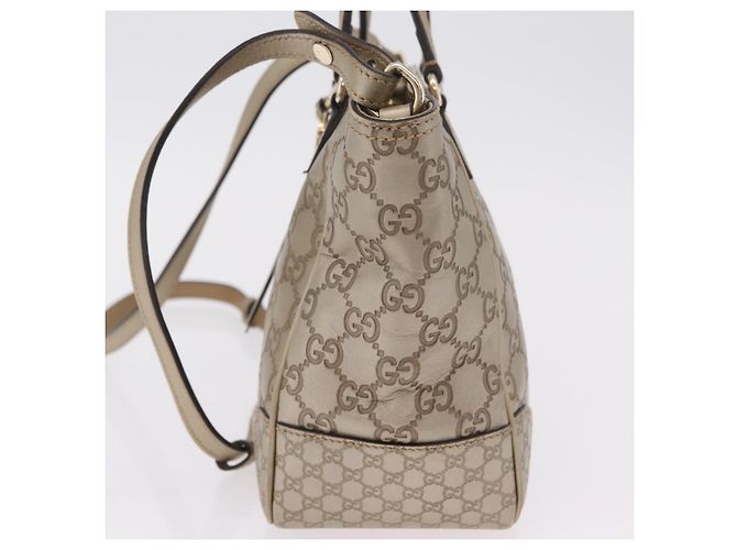 Borsa GUCCI GG Canvas Guccissima 2 vie Oro 353121 Auth ka6419 D'oro - vista 4